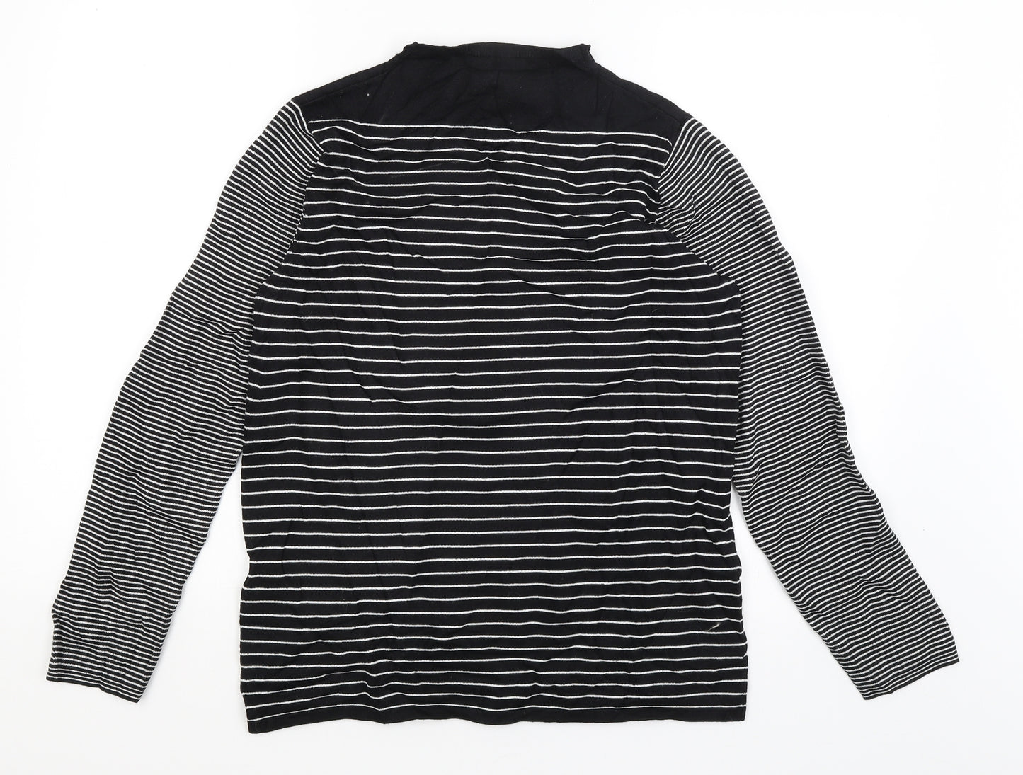 Very Womens Black Striped  Pullover Jumper Size 16
