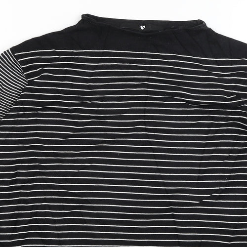 Very Womens Black Striped  Pullover Jumper Size 16