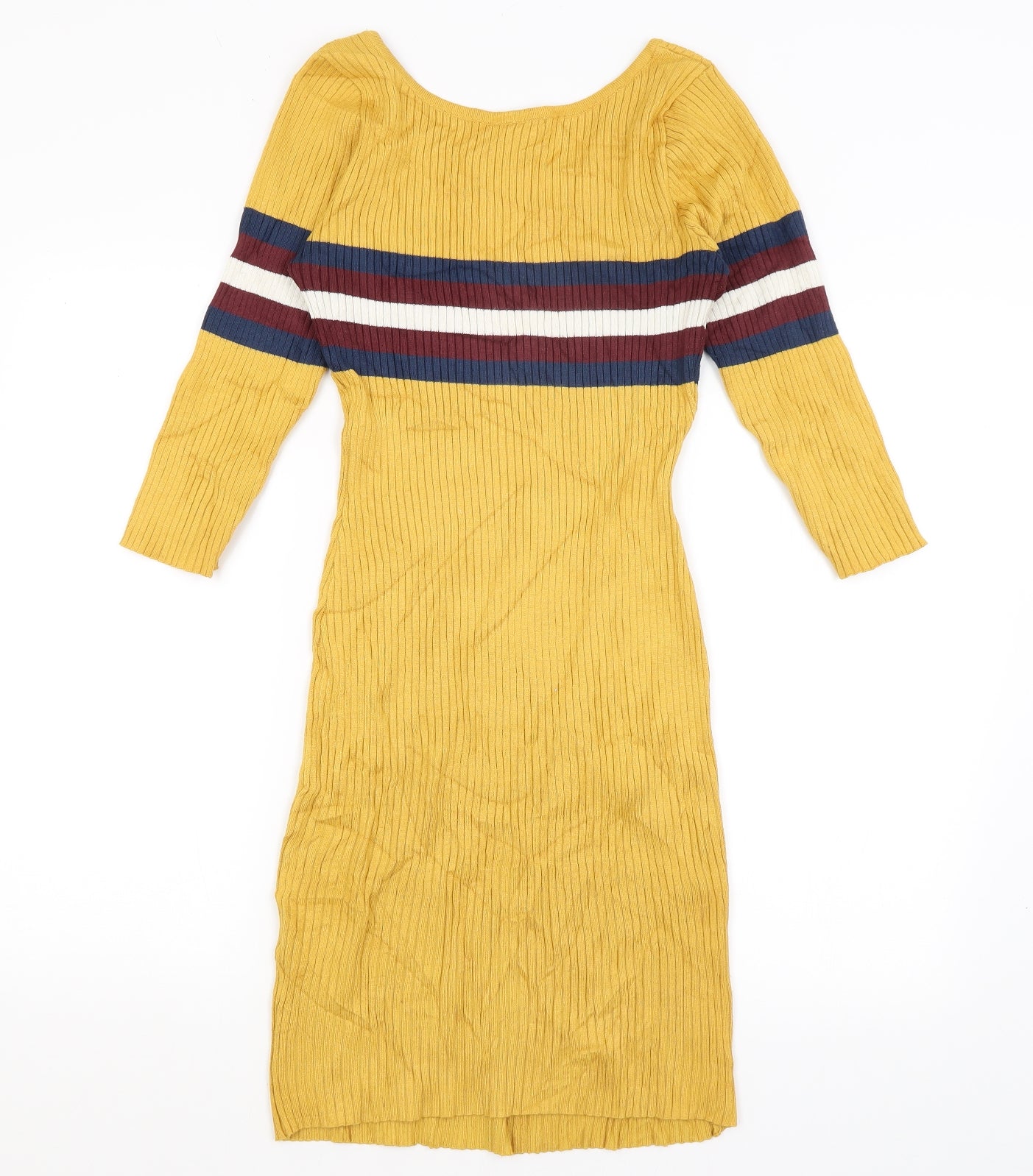 Lu NYC Womens Yellow   Pencil Dress  Size L