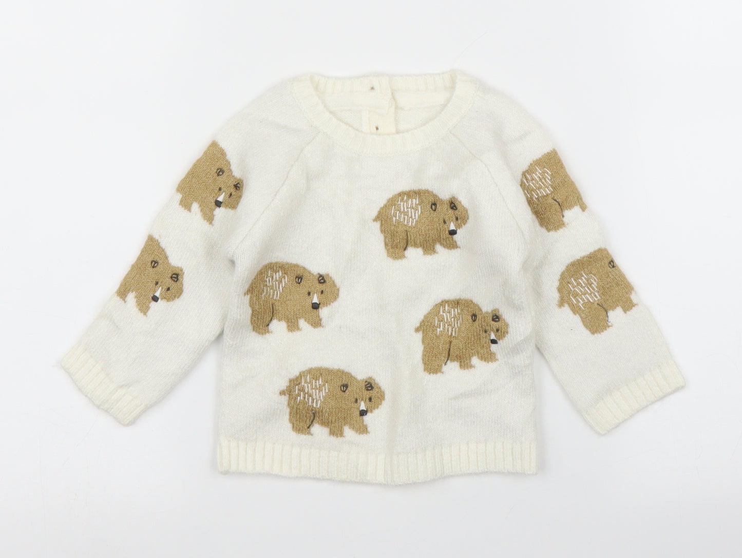 M&S Baby Ivory   Pullover Jumper Size 3-6 Months