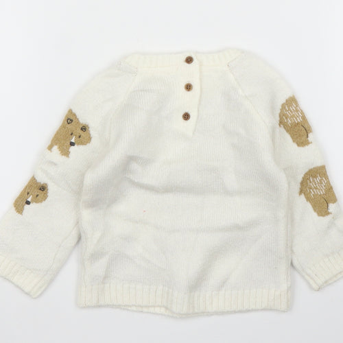M&S Baby Ivory   Pullover Jumper Size 3-6 Months
