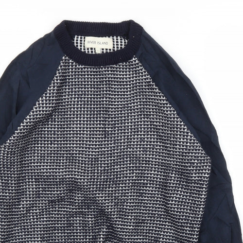 River Island Mens Blue   Pullover Jumper Size S