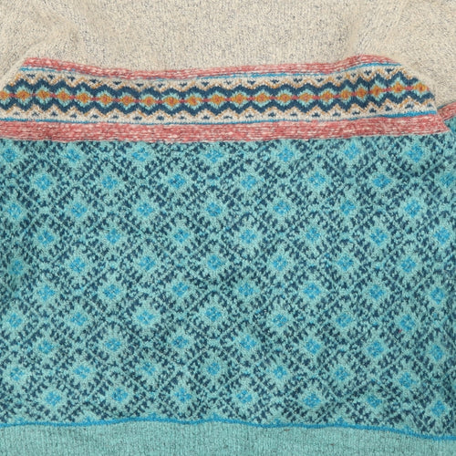 Wild Fish Womens Blue Fair Isle  Pullover Jumper Size 18