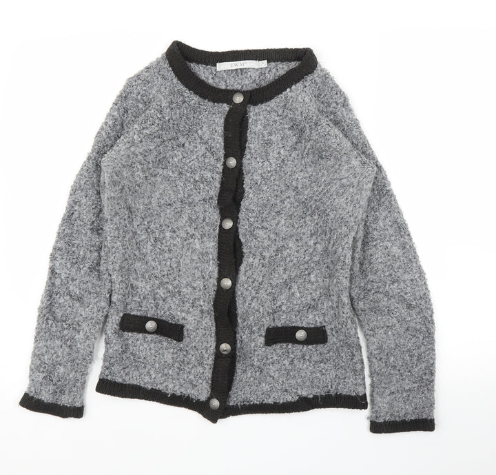 EWM Womens Grey Cardigan Jumper Size S