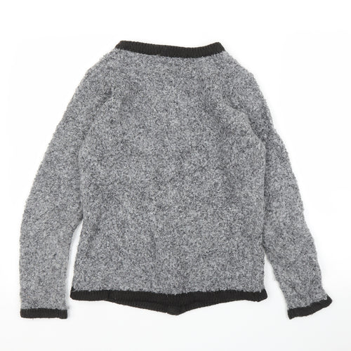 EWM Womens Grey   Cardigan Jumper Size S