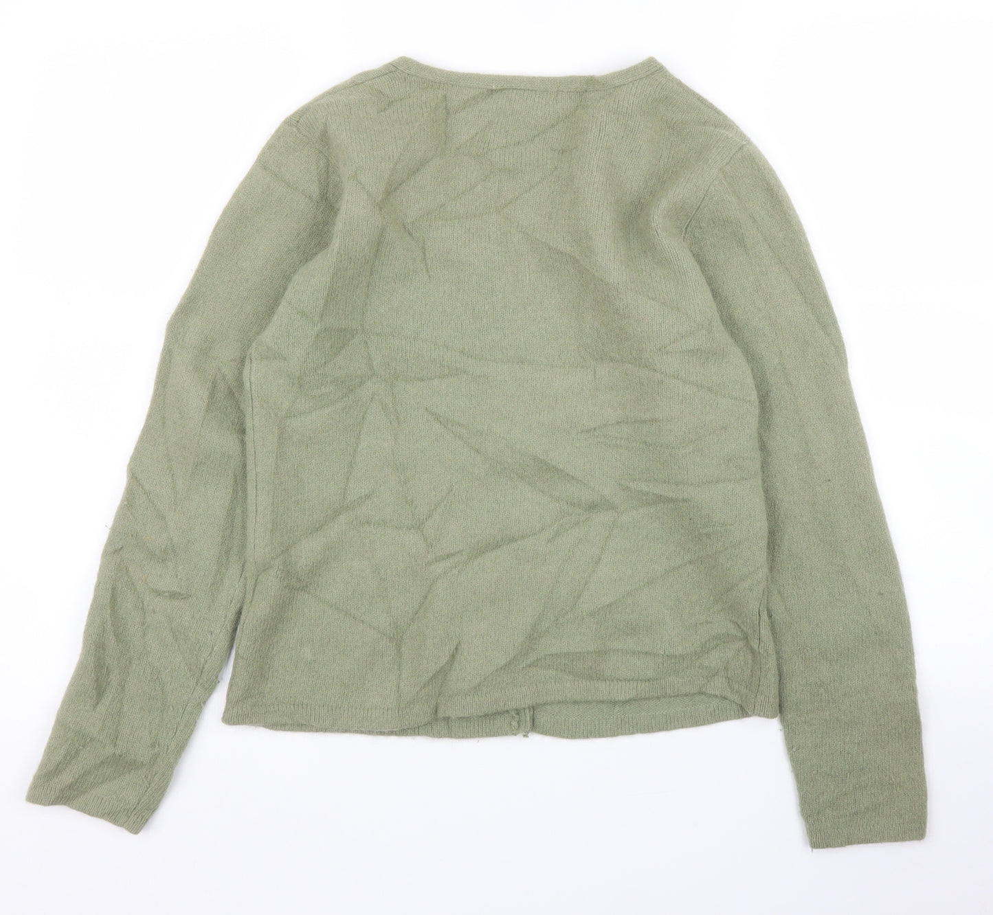 Racing Green Womens Green Argyle/Diamond  Cardigan Jumper Size 12
