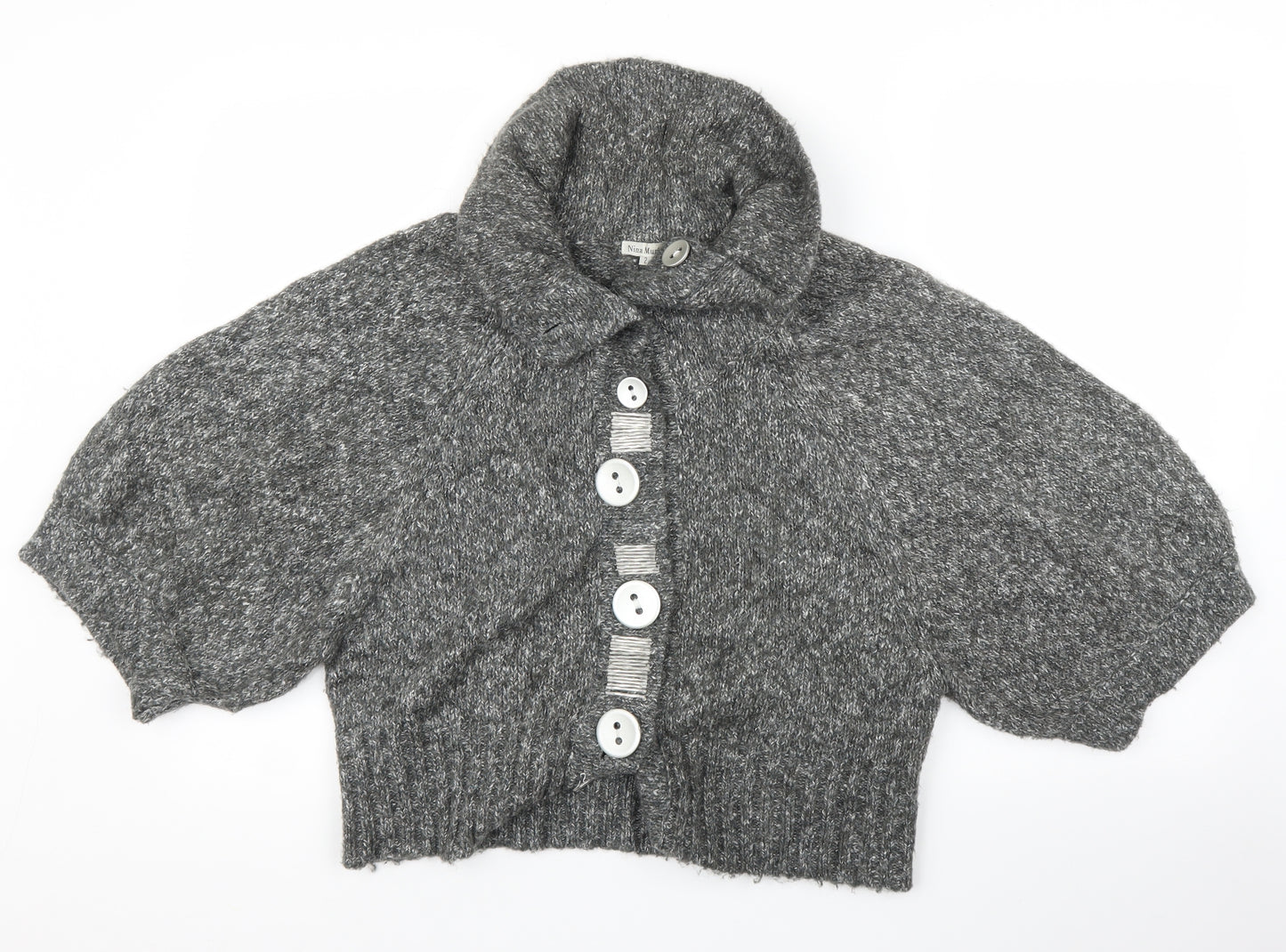 Nina Murati Womens Grey   Cardigan Jumper Size S