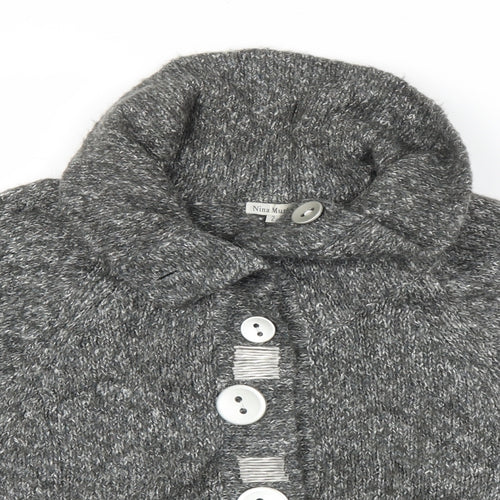 Nina Murati Womens Grey   Cardigan Jumper Size S
