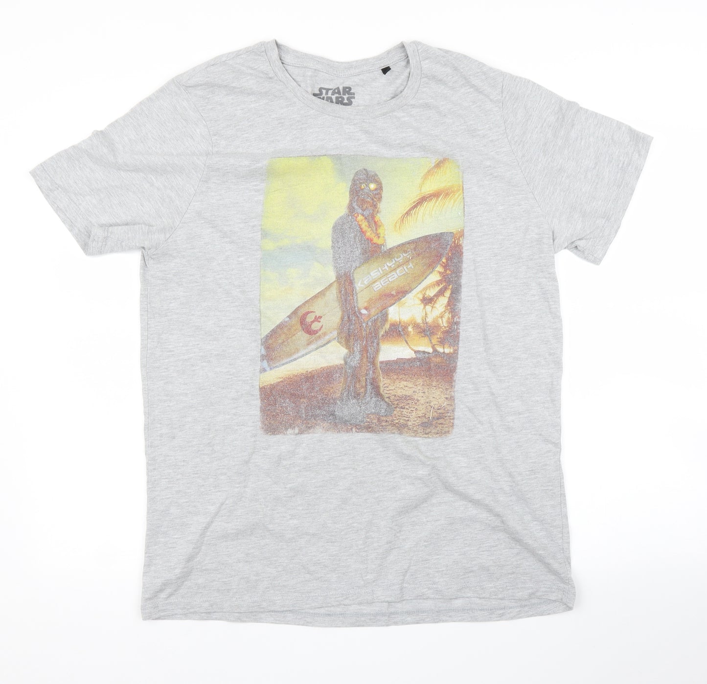 Primark Mens Grey  Rayon  T-Shirt Size XL  - Star Wars