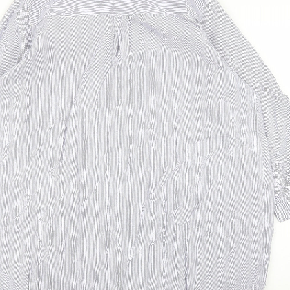 NEXT Womens Blue Striped  Basic Blouse Size 18