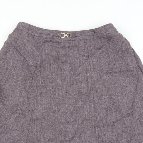 Damart Womens Purple   A-Line Skirt Size 12