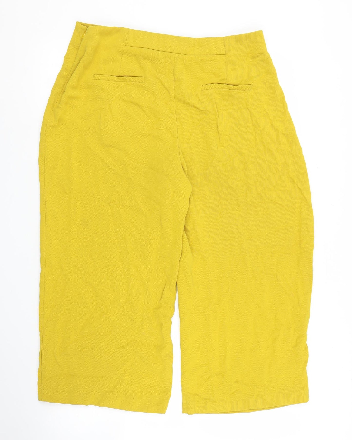 NEXT Womens Yellow   Capri Trousers Size 14 L20 in