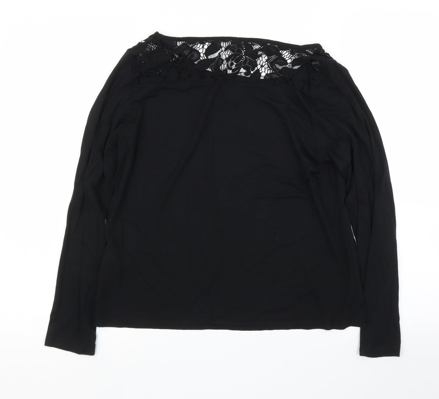 M&S Womens Black Floral  Basic Blouse Size 16