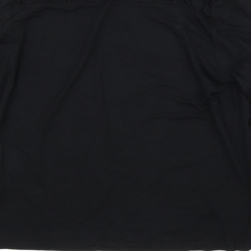 M&S Womens Black Floral  Basic Blouse Size 16