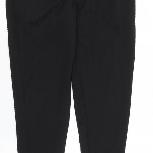 River Island Womens Black Herringbone  Carrot Trousers Size S L28 in