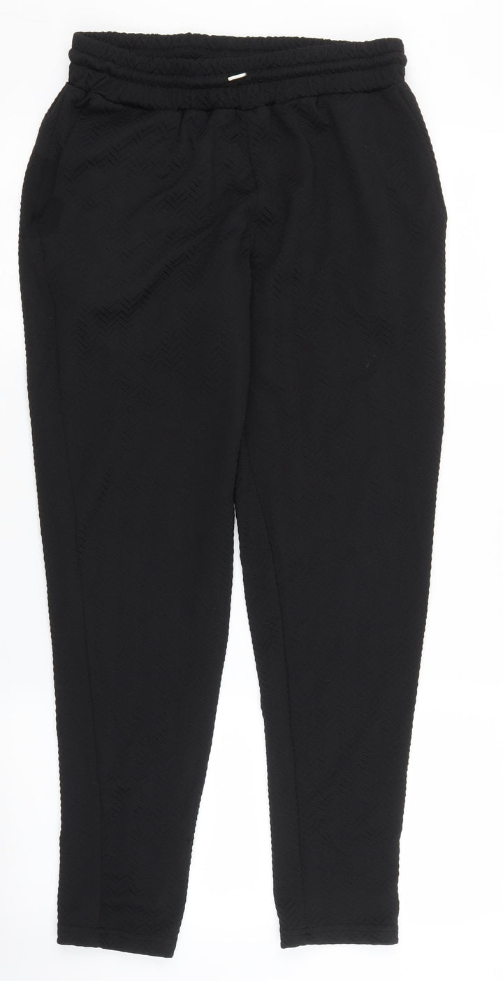 River Island Womens Black Herringbone  Carrot Trousers Size S L28 in