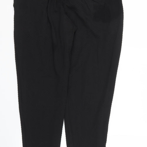 River Island Womens Black Herringbone  Carrot Trousers Size S L28 in