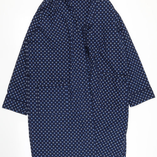 M&S Mens Blue Solid   Robe Size S