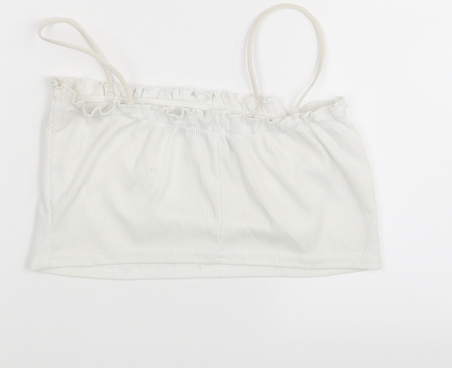 Nasty Gal Womens White   Cropped Tank Size 8