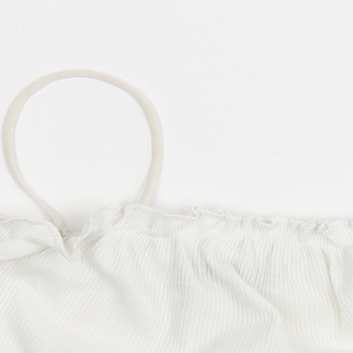 Nasty Gal Womens White   Cropped Tank Size 8