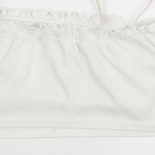 Nasty Gal Womens White   Cropped Tank Size 8