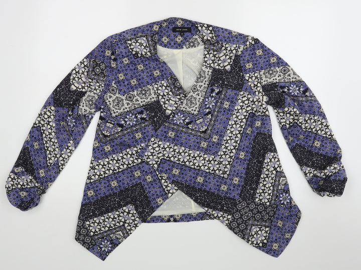 New Look Womens Blue Floral  Jacket  Size 10