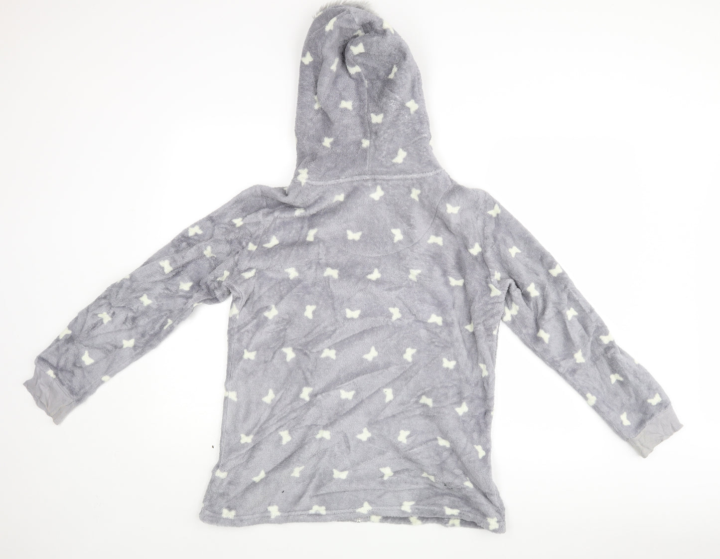 M&Co Womens Grey Polka Dot  Top Robe Size 12