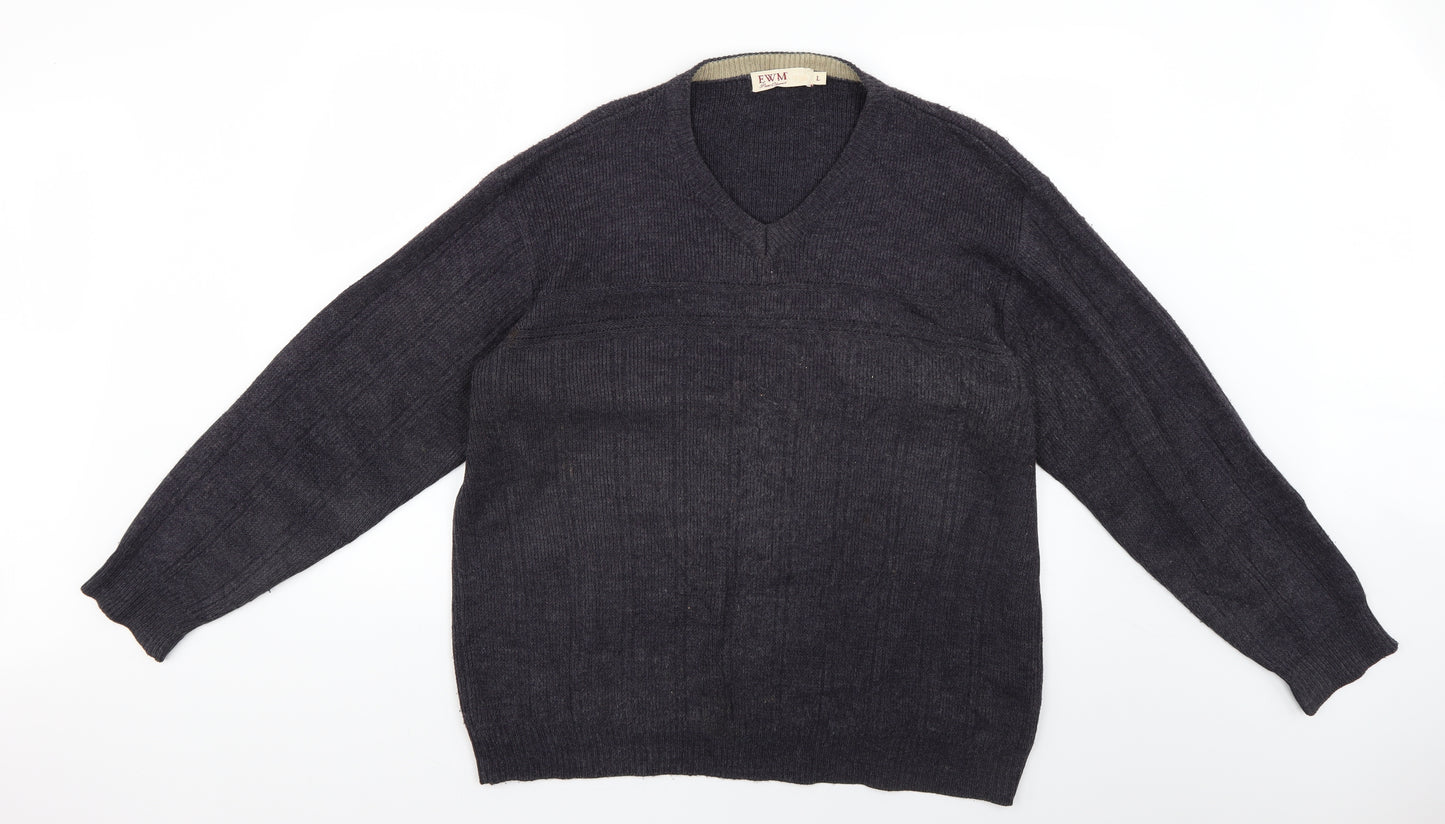 EWM Mens Grey   Pullover Jumper Size L