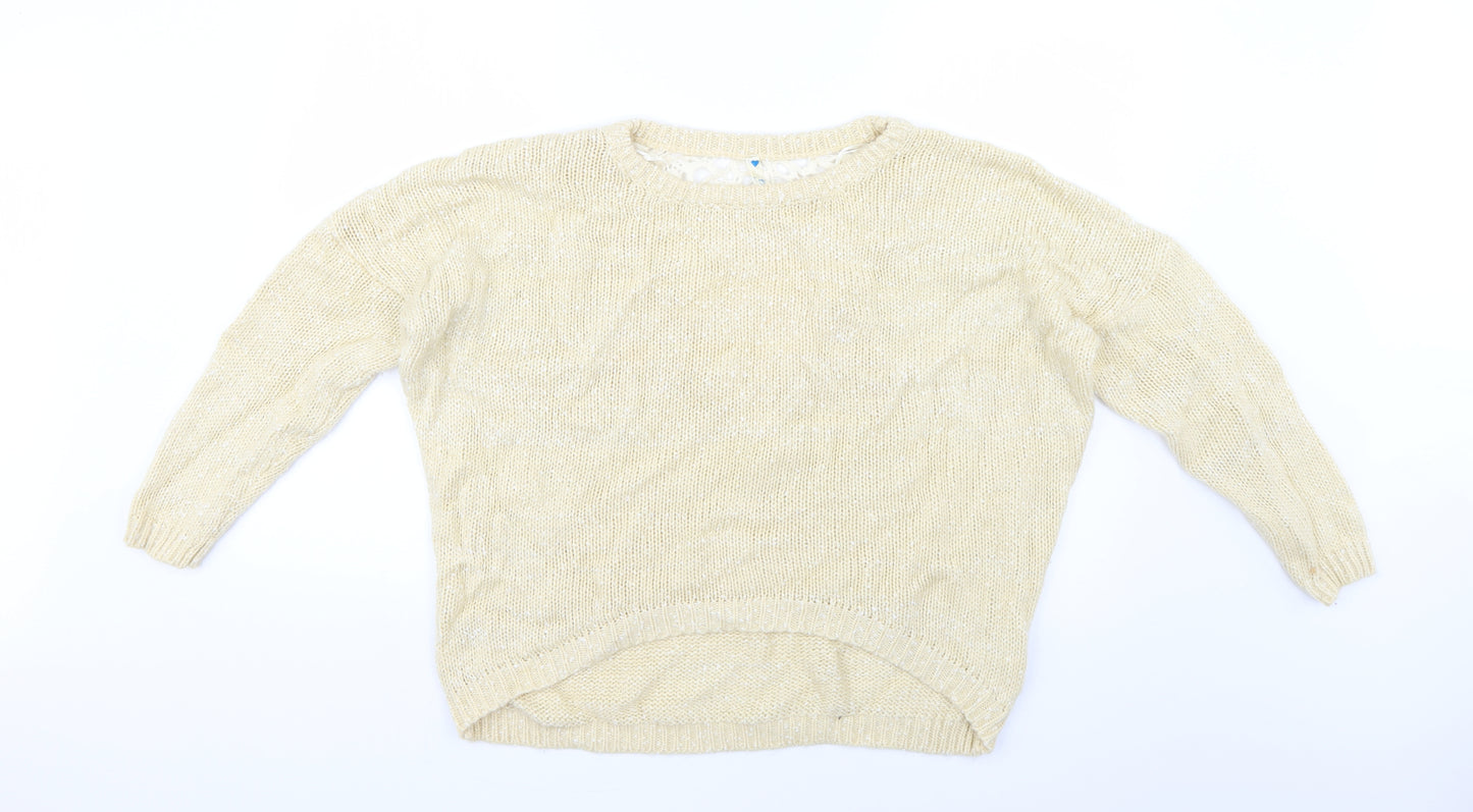 blue vanilla Womens Beige   Pullover Jumper Size M