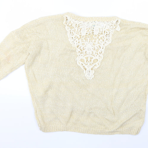 blue vanilla Womens Beige   Pullover Jumper Size M