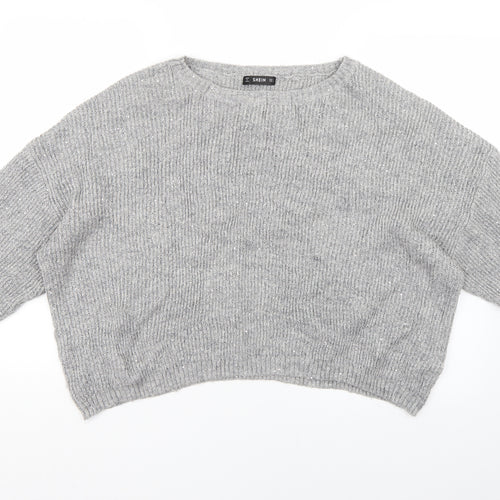 SheIn Womens Grey   Pullover Jumper Size L