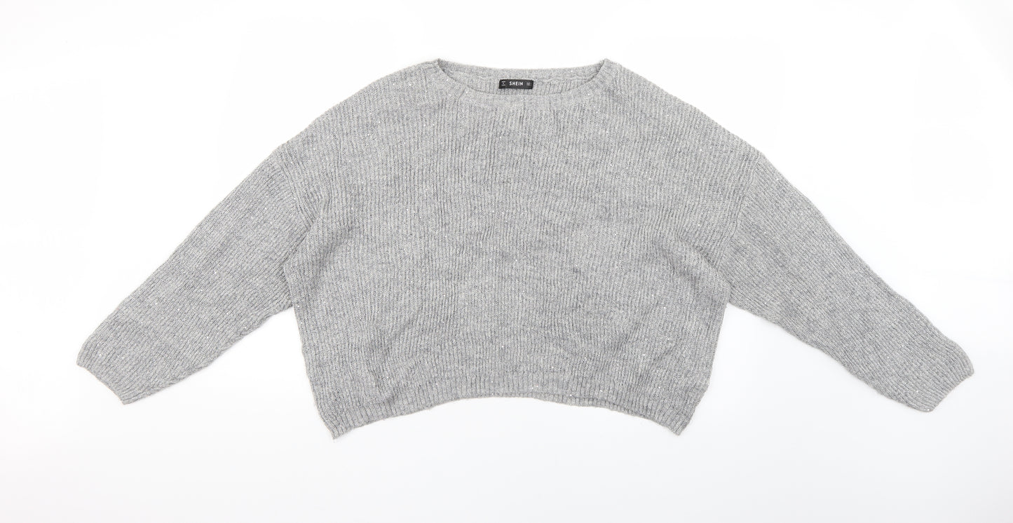 SheIn Womens Grey   Pullover Jumper Size L