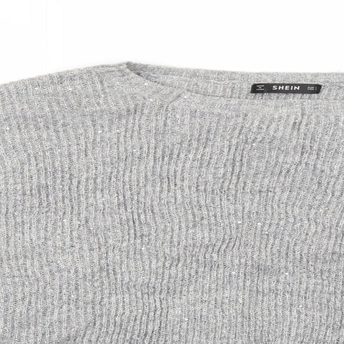 SheIn Womens Grey   Pullover Jumper Size L
