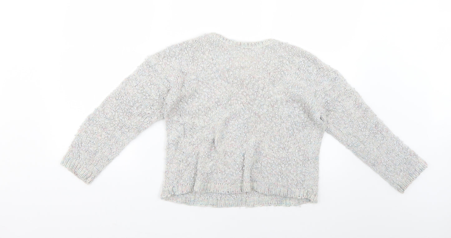 Marks and Spencer Girls Grey   Pullover Jumper Size 13-14 Years