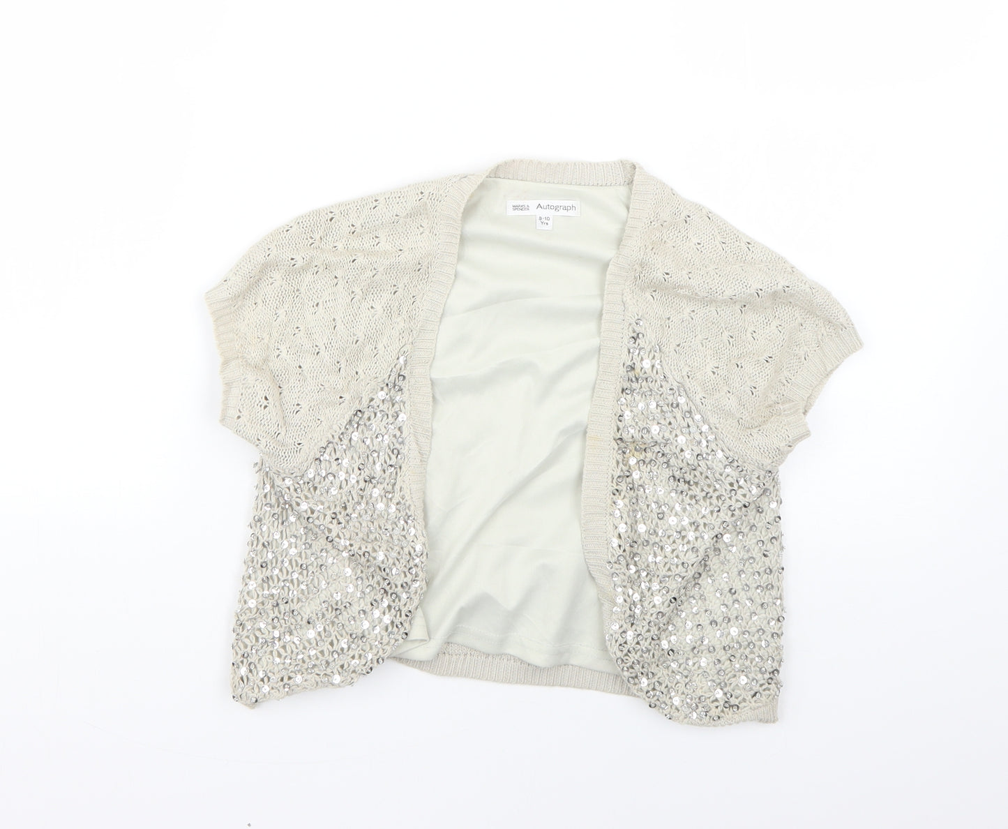 Autograph Girls Beige   Cape Jumper Size 9-10 Years