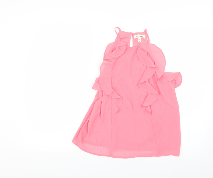 Monteau Womens Pink Basic Blouse Size S