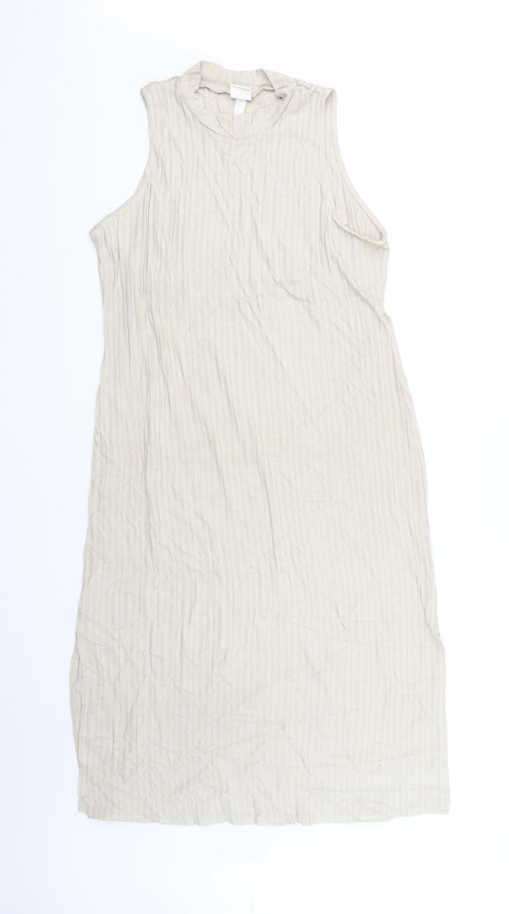 H&M Womens Beige Bodycon Size L