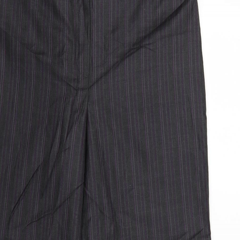 NEXT Womens Grey Striped  Trousers  Size 14 L31 in