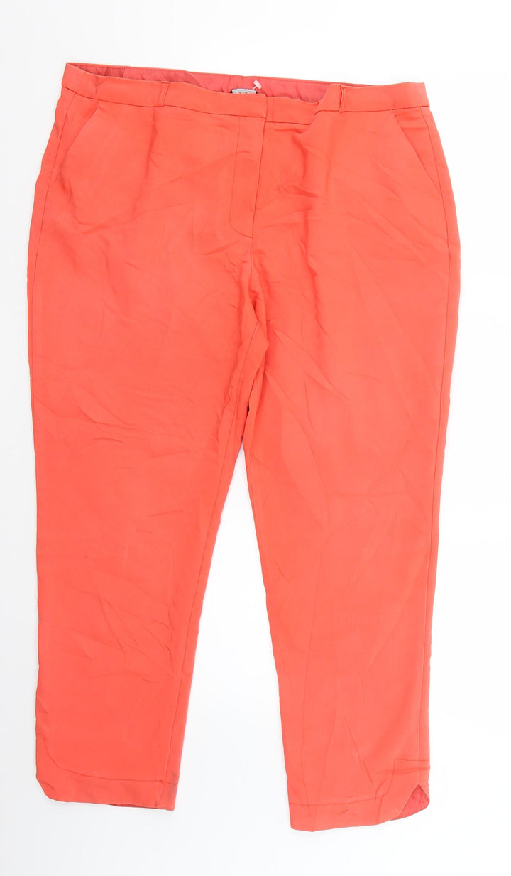 F&F Womens Orange Trousers Size 18 L24 in