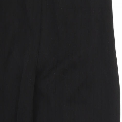 Preworn Womens Black Striped  Trousers  Size 16 L27 in