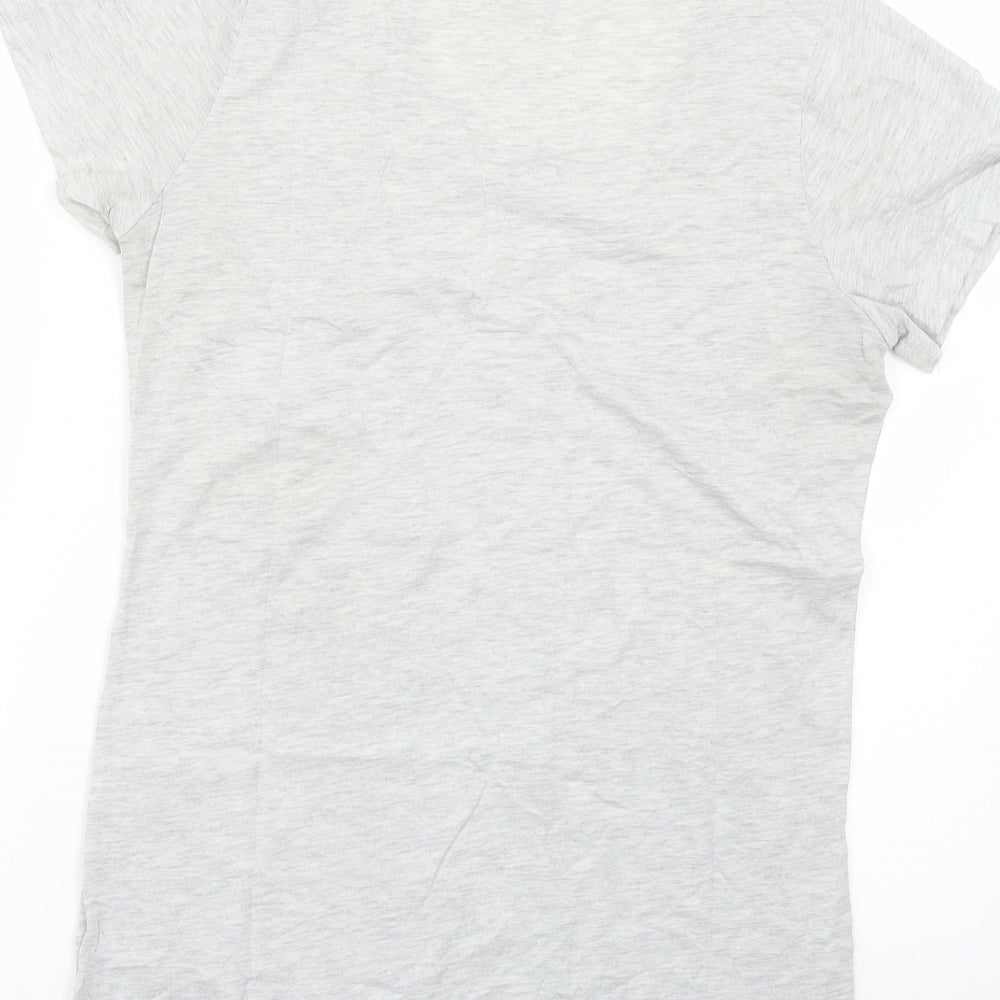 ICHI Mens Grey Geometric   T-Shirt Size XS