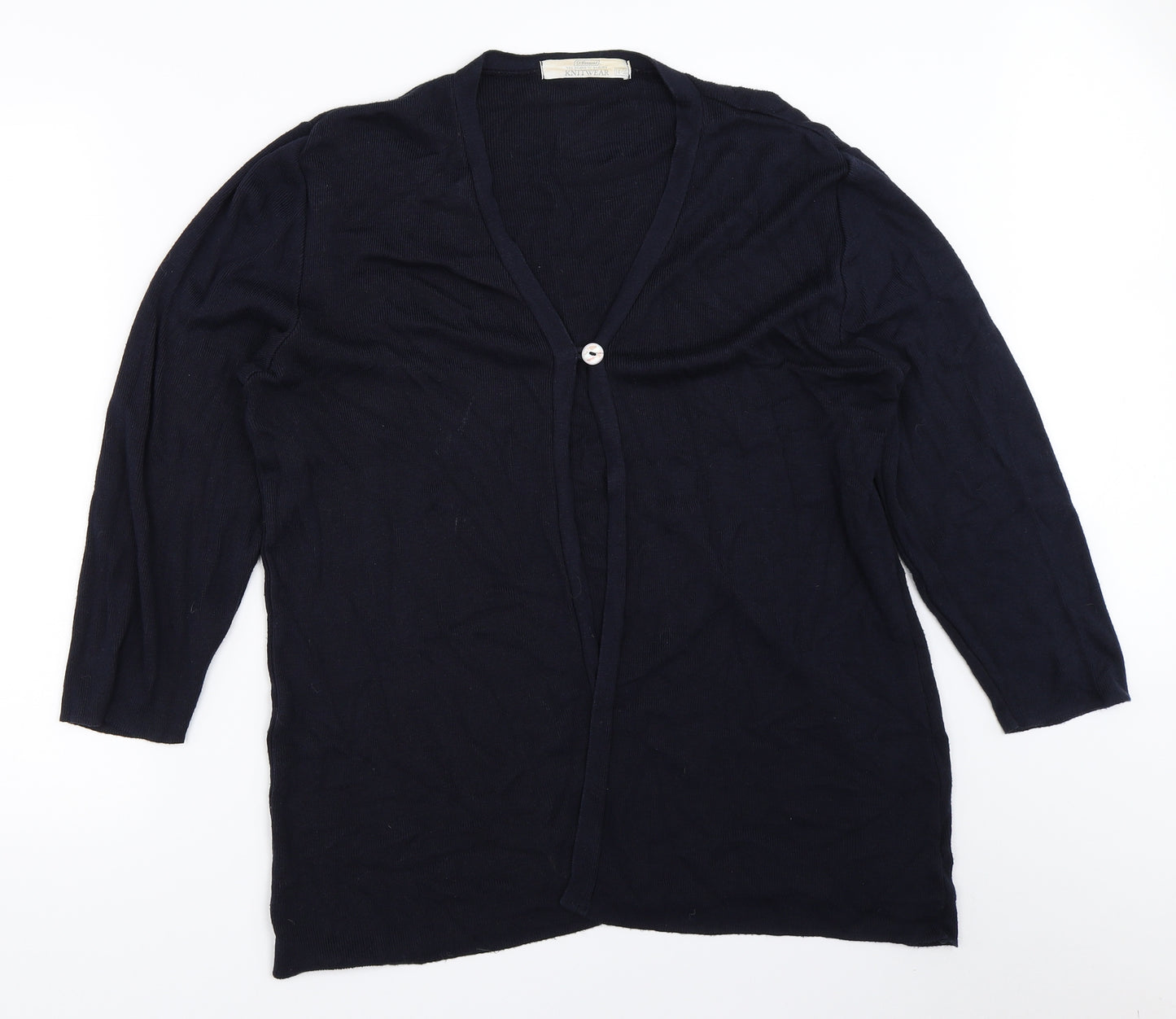 St Bernard Womens Blue   Cardigan Jumper Size 14
