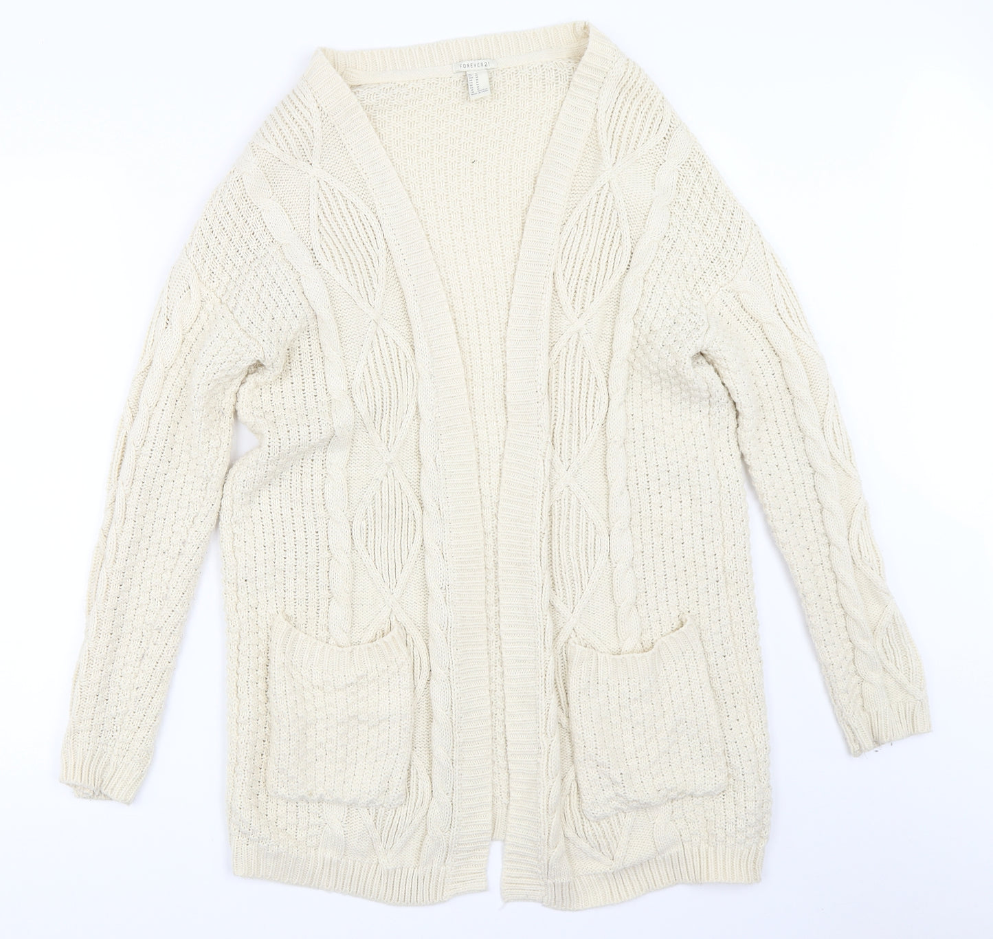 FOREVER 21 Womens Beige   Cardigan Jumper Size M
