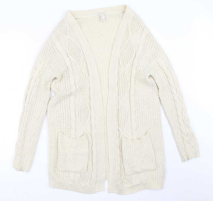 FOREVER 21 Womens Beige   Cardigan Jumper Size M