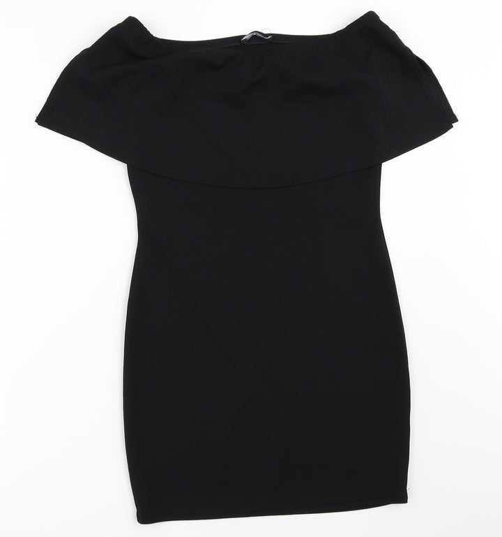 PRETTYLITTLETHING Womens Black Bodycon Size 10