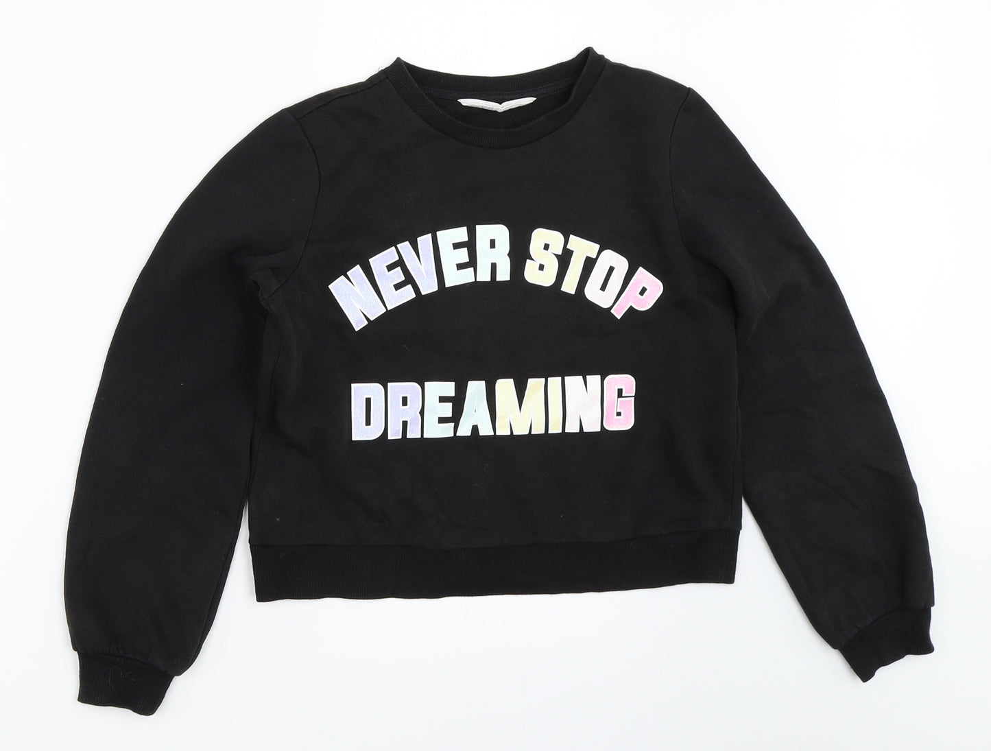 H&M Girls Black   Pullover Sweatshirt Size 11-12 Years