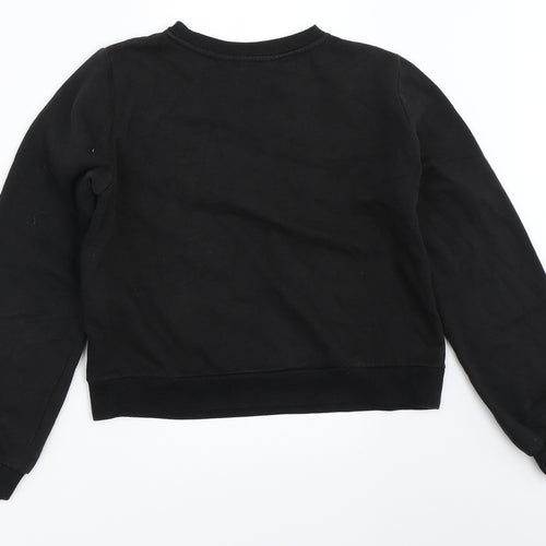 H&M Girls Black   Pullover Sweatshirt Size 11-12 Years