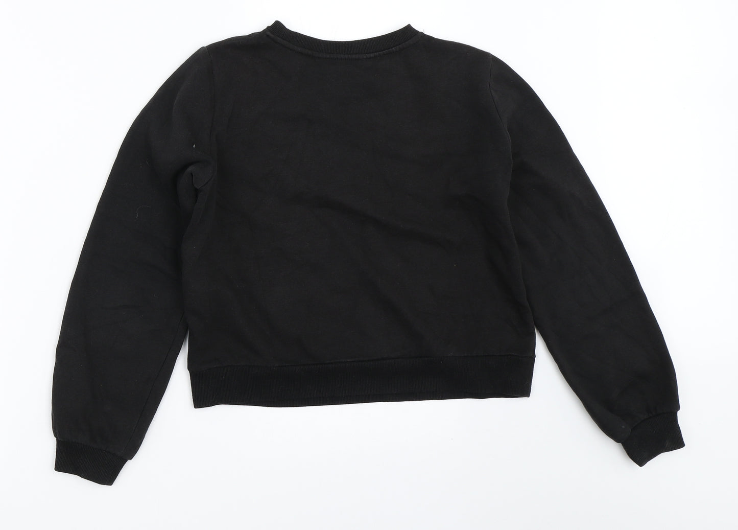 H&M Girls Black   Pullover Sweatshirt Size 11-12 Years