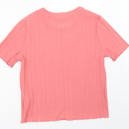 Red Herring Womens Pink   Basic T-Shirt Size 14