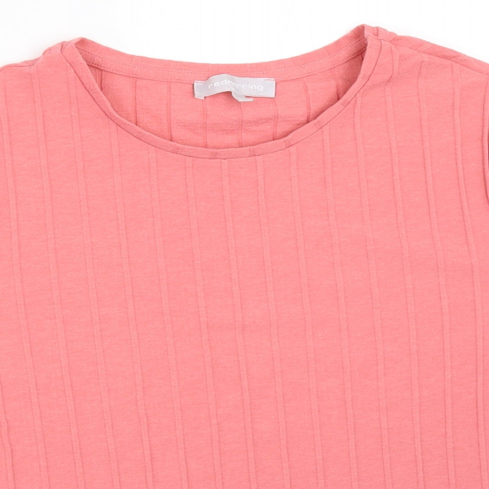 Red Herring Womens Pink   Basic T-Shirt Size 14